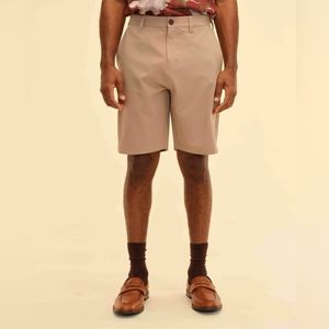 NWT Magaschoni Men's Classic Fit Stretch Shorts Resortwear Travel Tan Size 34
